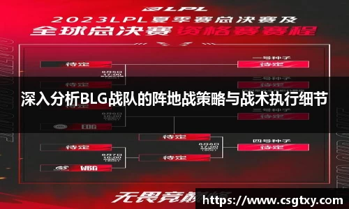 深入分析BLG战队的阵地战策略与战术执行细节